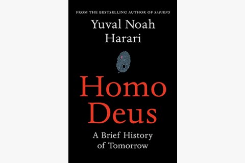 picture of Yuval Harari's book on transhumanism